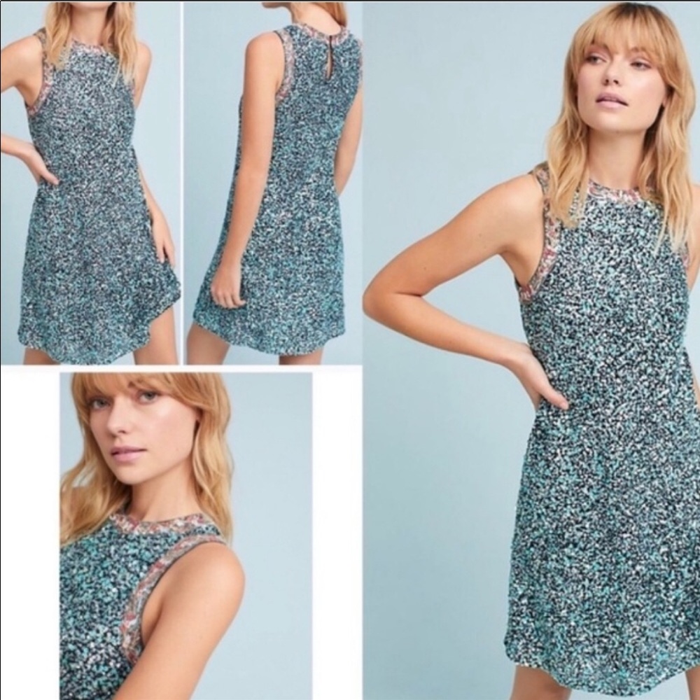 Anthropologie Varun Bahl sequin dress